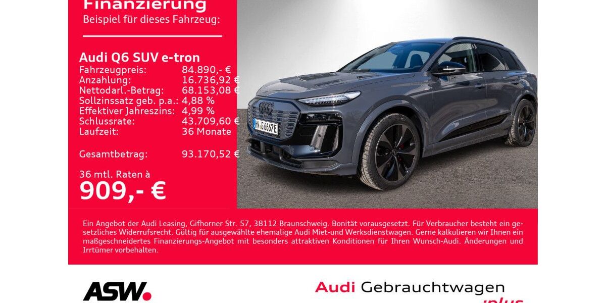 Audi Q6 e-tron 4.500 km 84.890 &euro; Heilbronn 74074