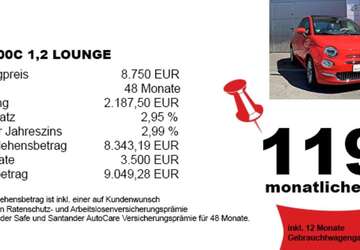 Fiat 500 11.296 km 8.750 &euro; Backnang 71522