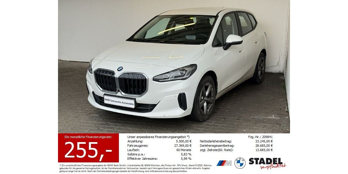 BMW 220 Active Tourer 53.270 km 24.879 &euro; Heilbronn 74074