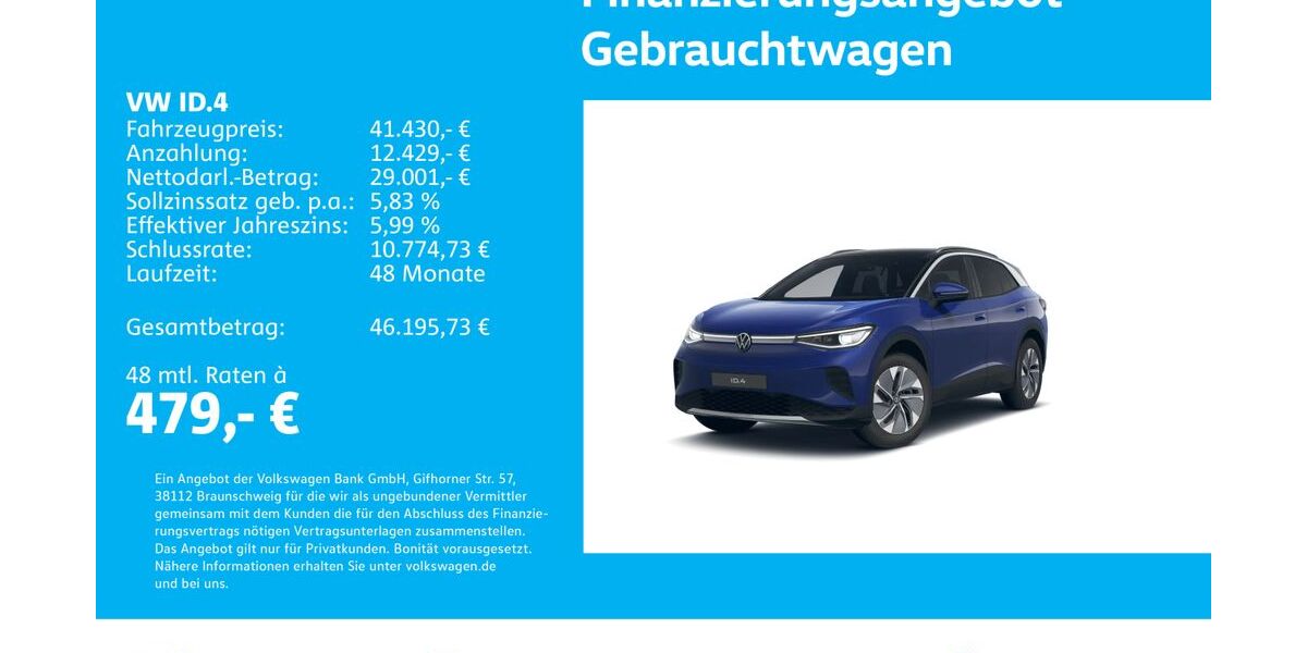 VW ID.4 5.238 km 40.230 &euro; Stuttgart-Wangen 70188