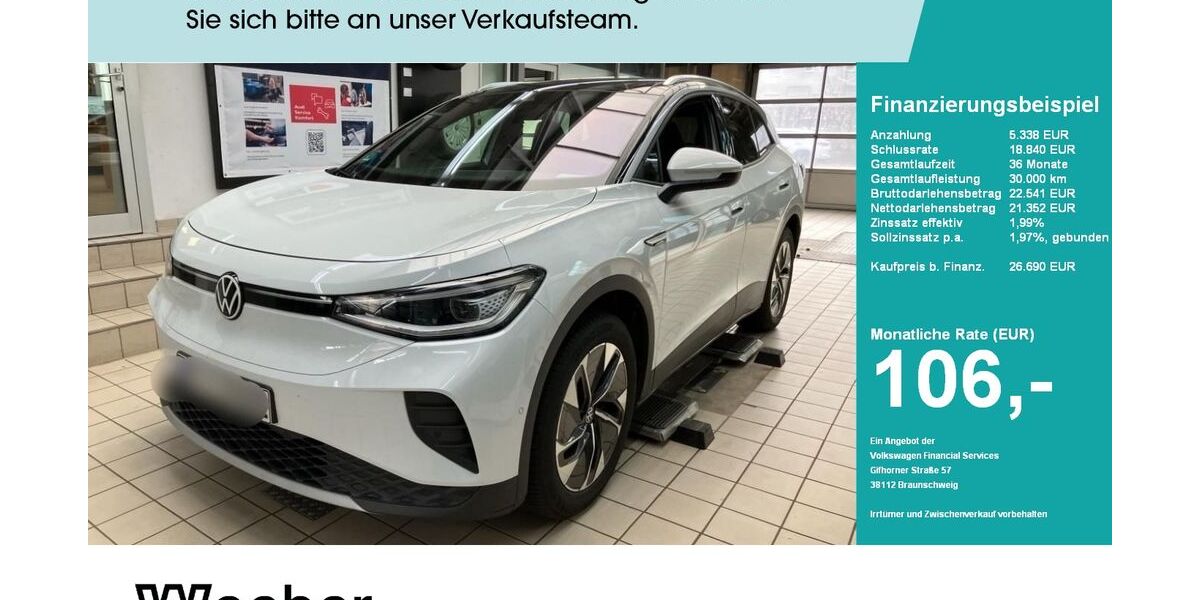 VW ID.4 43.598 km 26.690 &euro; Weil der Stadt 71263