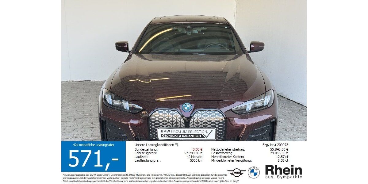 BMW i4 3.206 km 51.222 &euro; Heilbronn 74076