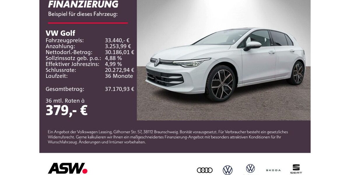 VW Golf 9.900 km 33.440 &euro; Weinsberg 74189
