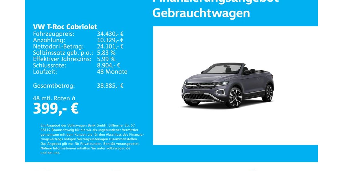 VW T-Roc 8.306 km 33.730 &euro; Stuttgart-Wangen 70188