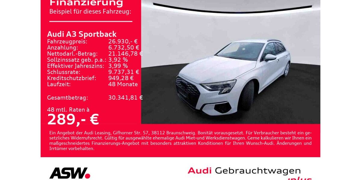 Audi A3 26.100 km 26.930 &euro; Heilbronn 74074