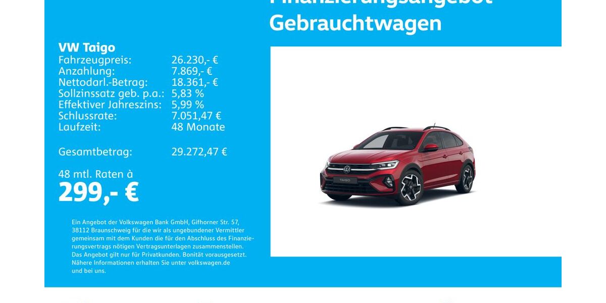 VW Taigo 23.376 km 25.930 &euro; Stuttgart-Wangen 70188
