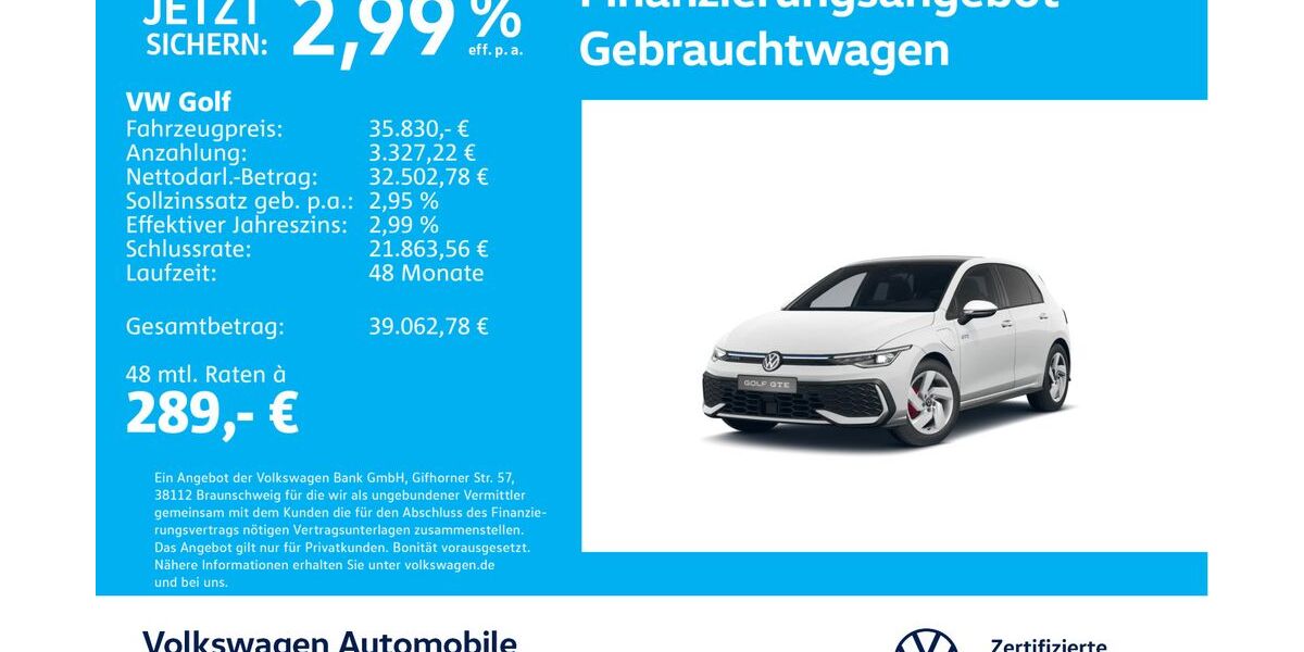 VW Golf 14.989 km 35.230 &euro; Stuttgart-Wangen 70188
