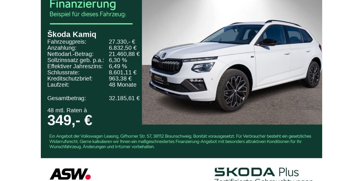 Skoda Kamiq 26.600 km 27.330 &euro; Heilbronn 74076