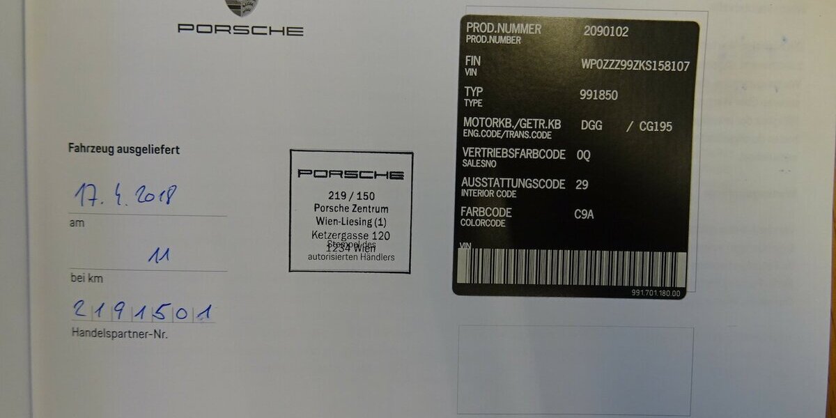 Porsche 991 GT 3 RS*PCM,Lift,Approved 2028 ,Scheckheft* 45.000 km 178.650 &euro; Schorndorf 73614