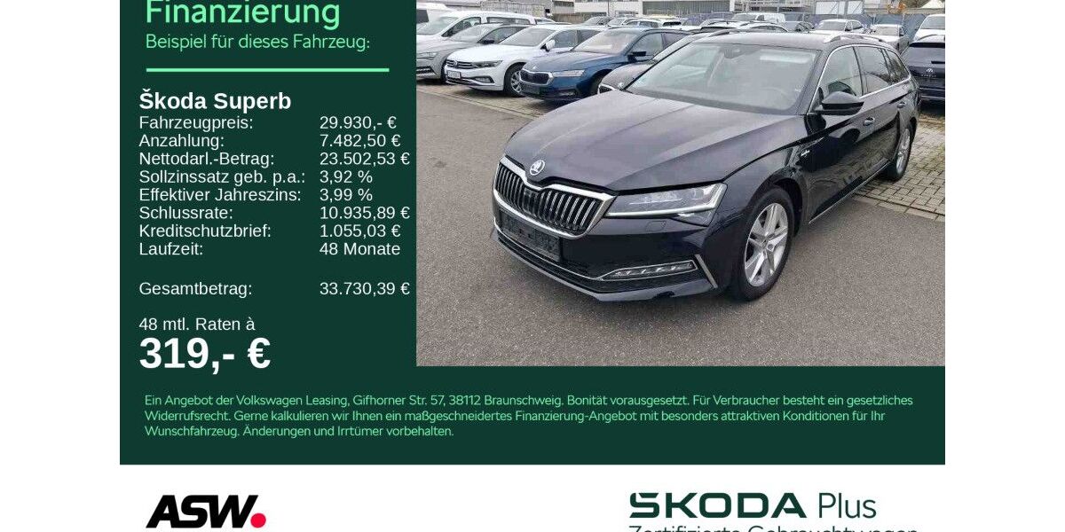Skoda Superb 96.500 km 29.930 &euro; Weinsberg 74189