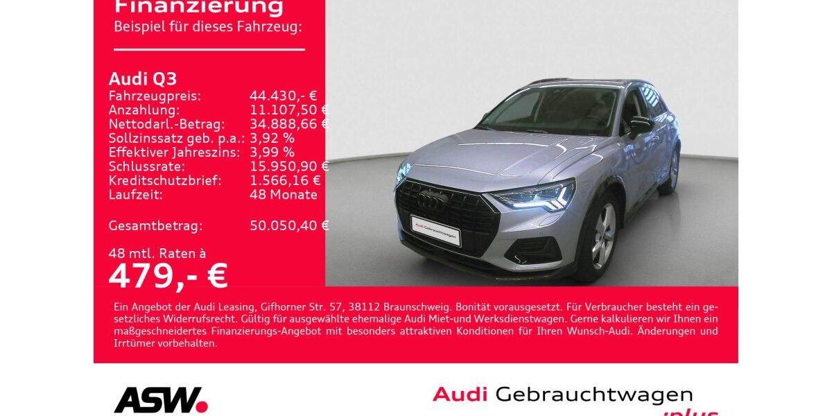 Audi Q3 3.500 km 44.430 &euro; Heilbronn 74074
