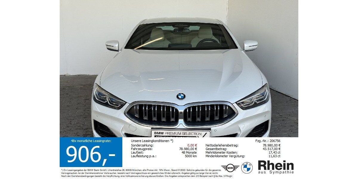 BMW 840 4.873 km 75.490 &euro; Heilbronn 74076