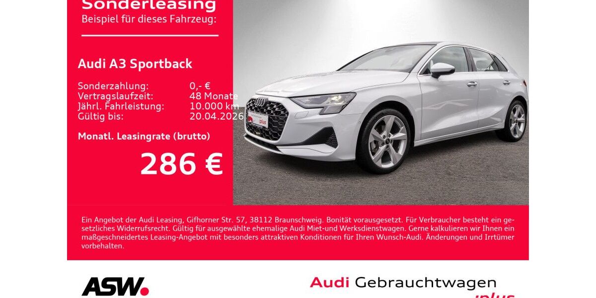 Audi A3 4.700 km 29.390 &euro; Heilbronn 74074