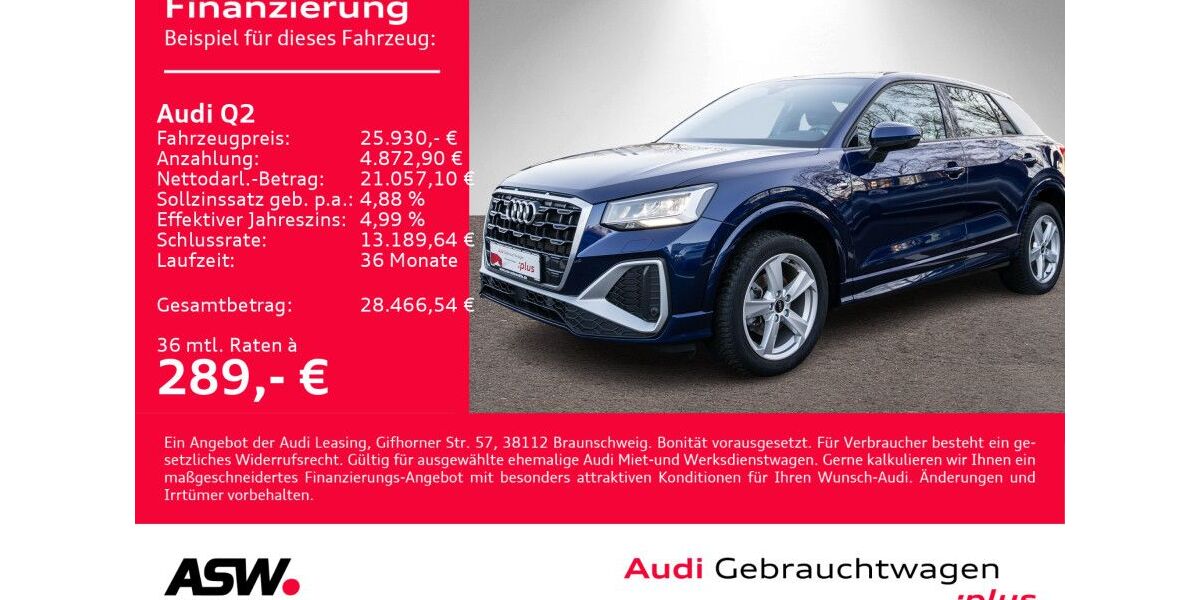 Audi Q2 58.300 km 24.730 &euro; Heilbronn 74074