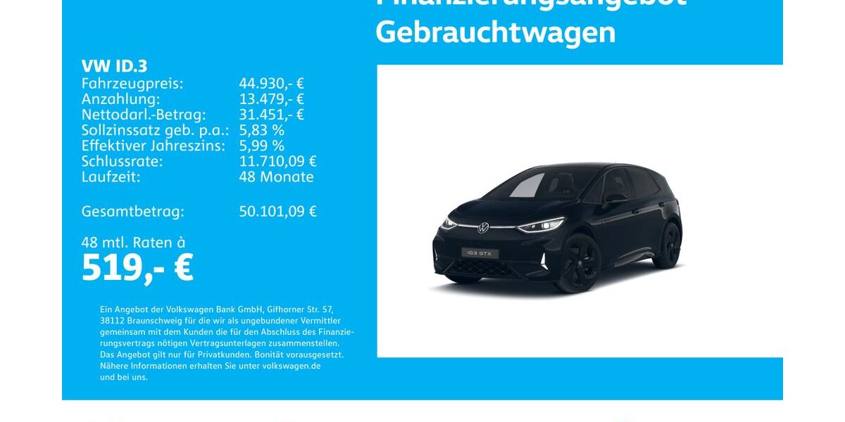 VW ID.3 18.246 km 44.430 &euro; Stuttgart-Wangen 70188