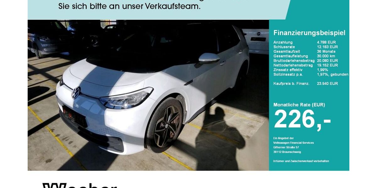 VW ID.3 51.646 km 23.940 &euro; Weil der Stadt 71263