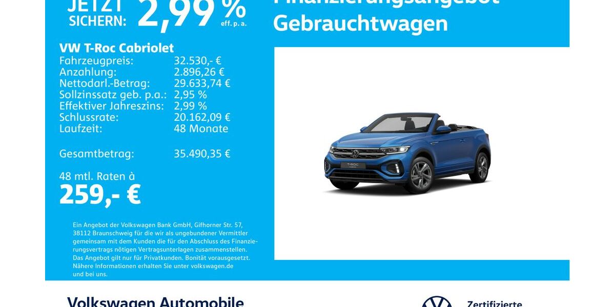 VW T-Roc 23.058 km 31.930 &euro; Stuttgart-Wangen 70188
