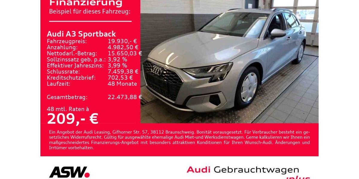 Audi A3 60.600 km 19.930 &euro; Heilbronn 74074