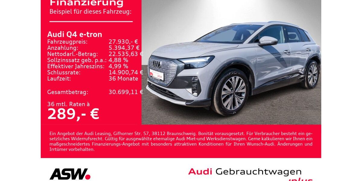 Audi Q4 e-tron 81.811 km 27.930 &euro; Heilbronn 74074