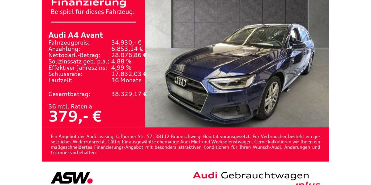 Audi A4 38.990 km 33.330 &euro; Heilbronn 74074