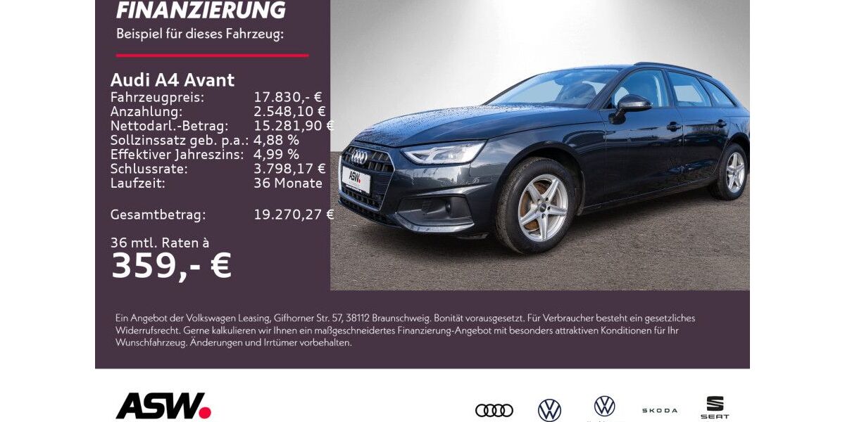 Audi A4 144.700 km 17.830 &euro; Weinsberg 74189