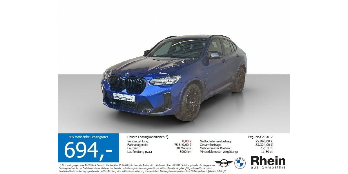 BMW X4 M 9.485 km 75.290 &euro; Heilbronn 74076