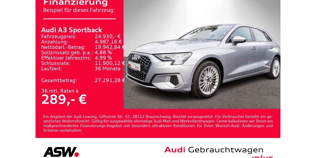 Audi A3 49.500 km 24.930 &euro; Heilbronn 74074
