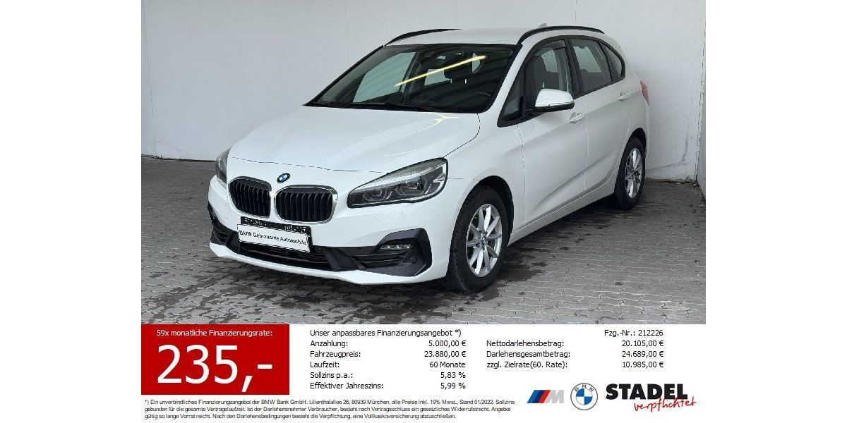 BMW 216 Gran Tourer 46.946 km 22.249 &euro; Heilbronn 74074