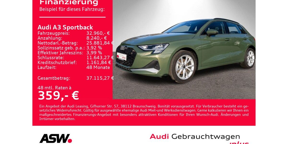 Audi A3 7.600 km 29.990 &euro; Heilbronn 74074