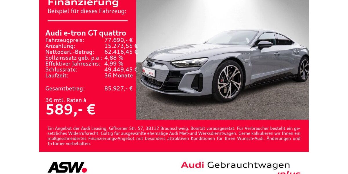 Audi e-tron GT 15.800 km 77.690 &euro; Heilbronn 74074